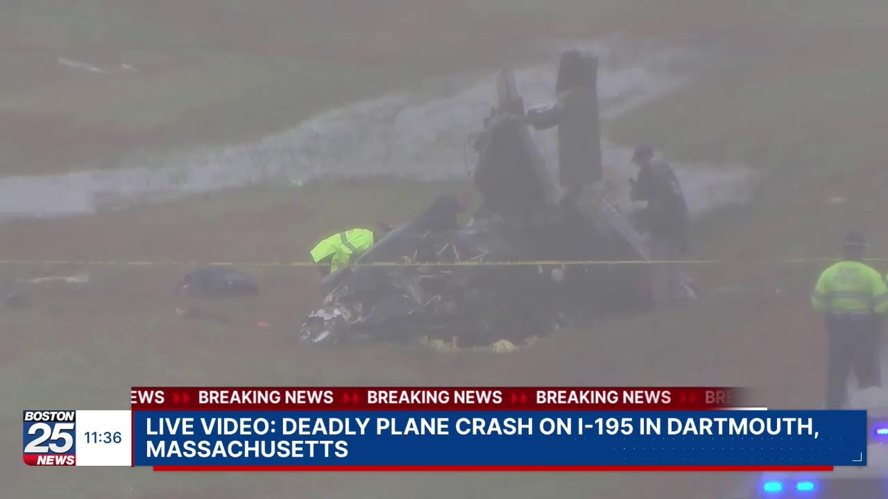 Live video: Deadly plane crash on I-195 in Dartmouth, Mass.