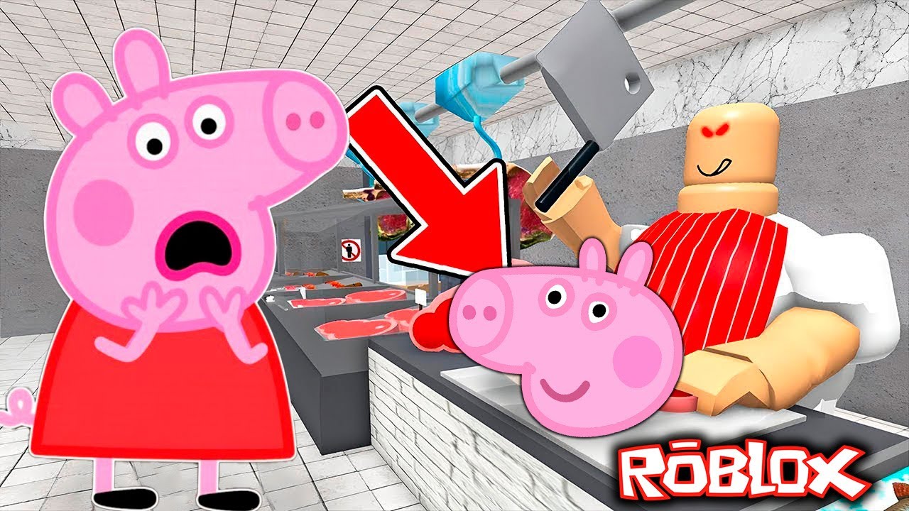 Peppa Pig Plays Escape The Butcher Shop in Roblox