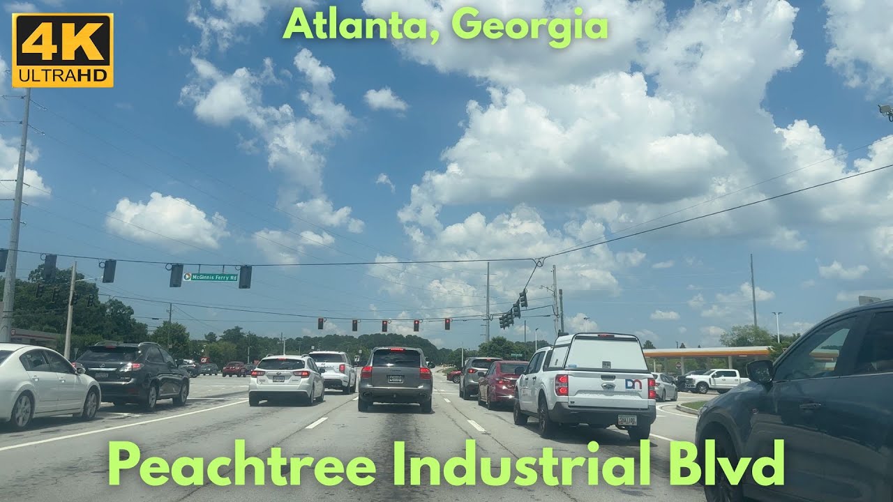 Peachtree Corners, GA to Gainesville, GA - Peachtree Industrial Boulevard [4K]