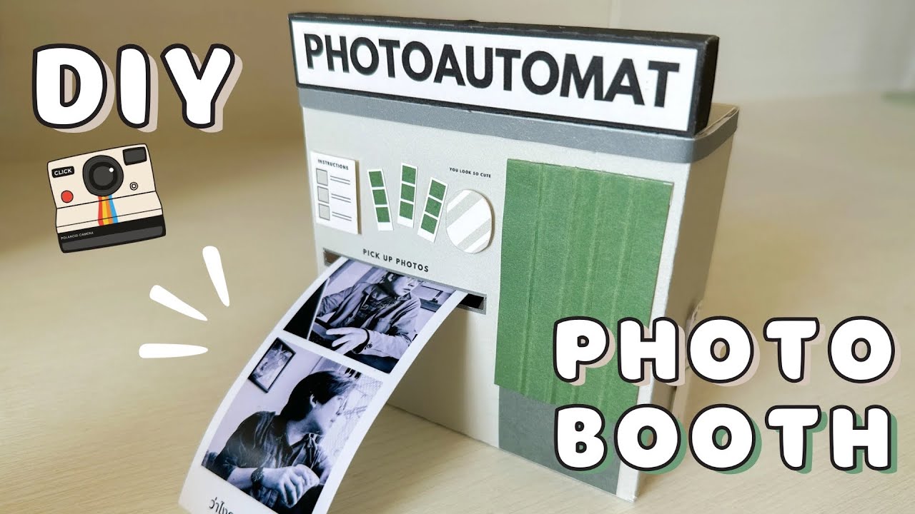 How to make Paper Photo Booth / Birthday Gift for Boyfriend / DIY Paper Photoautomat Booth Craft