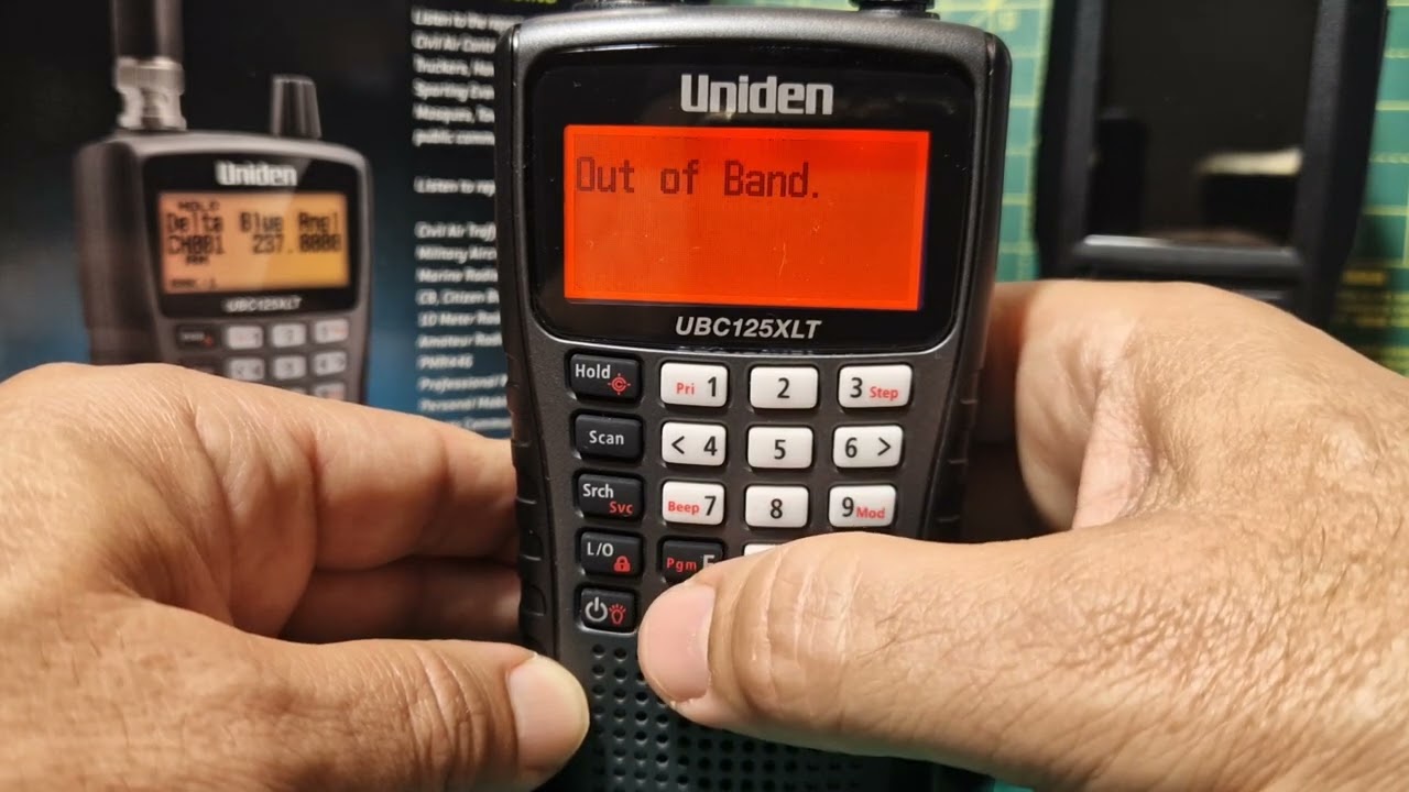 UNIDEN 125XLT - SET BAND SEARCH LIMITS , Upper & Lower