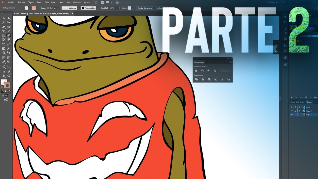 Tutorial illustrator cómo diseñar un personaje BÁSICO con herramientas básicas [Parte2].