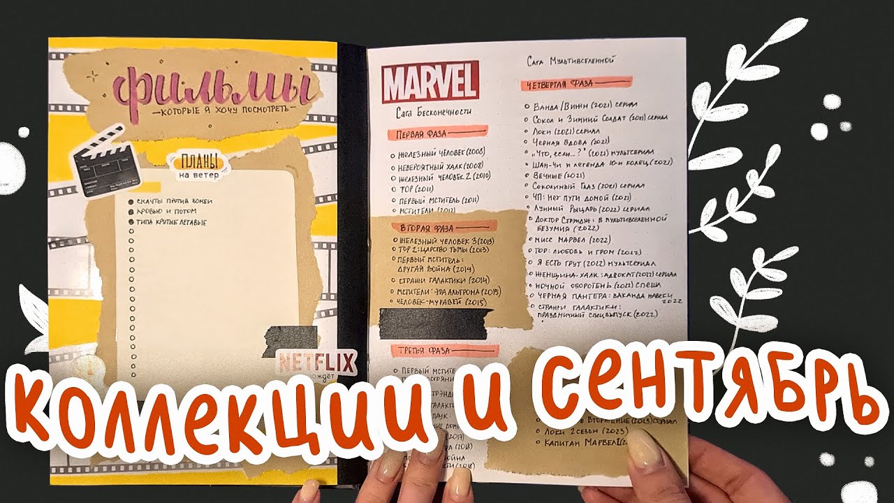 коллекции и развороты сентябрь | bullet journal