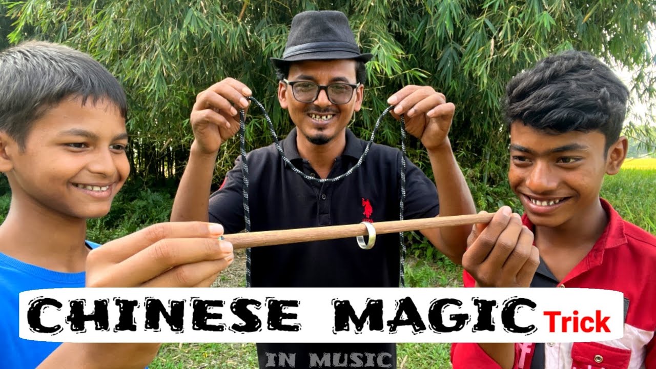 Chinese ring and rope magic trick