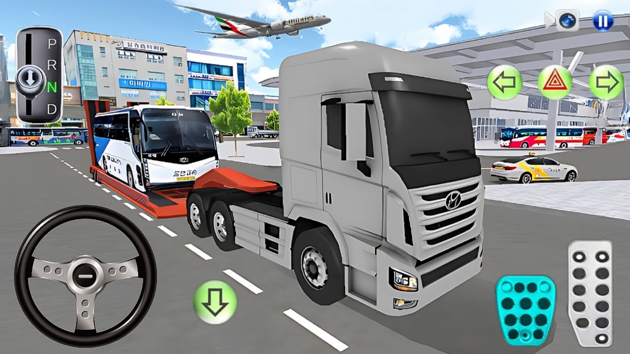 New Kia Express Bus Transporter Trailer Truck - 3D Driving Class Simulator - Android iOS Gameplay