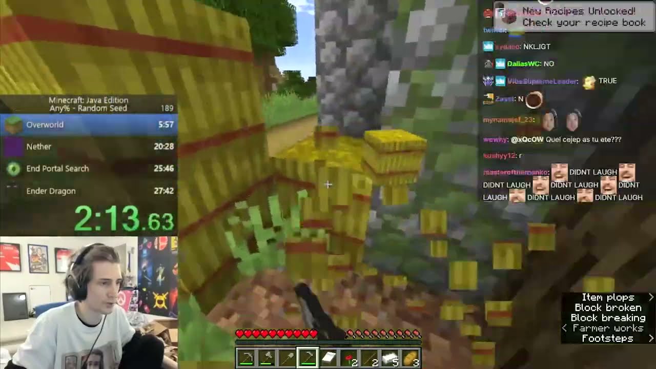 CAN I GET A WELCOME TO THE JUNGLE? XQCL MINECRAFT SPEEDRUN CLIP