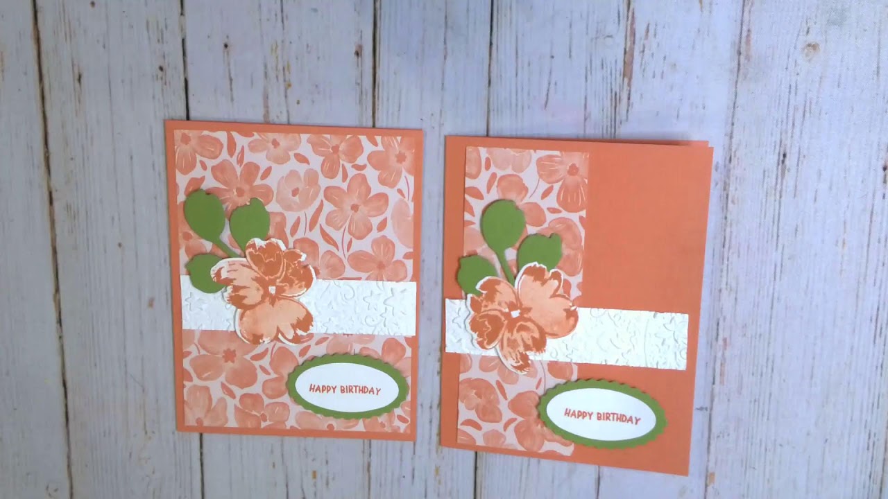 A fast technique to make cards using  Stampin'UP! DSP