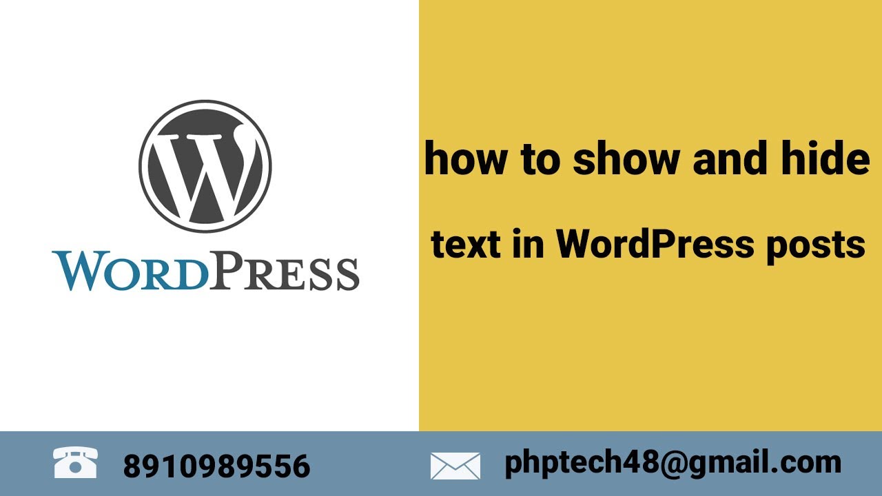 how to show and hide text in WordPress posts with the toggle effect