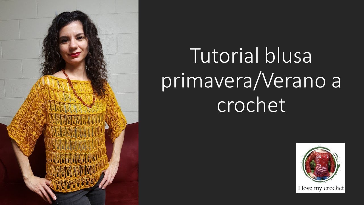 Tutorial blusa primavera-Verano a crochet