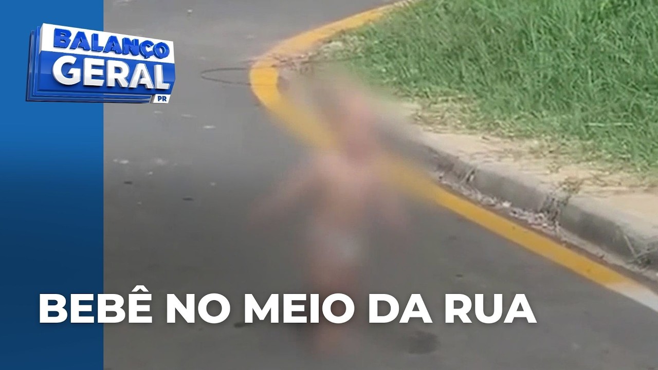 Bebê é flagrado andando sozinho no meio da rua no Paraná; essa não seria a primeira vez