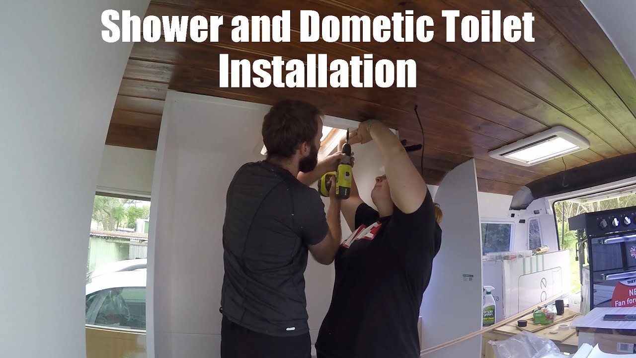 School Bus Conversion - Shower and Dometic Toilet Installation