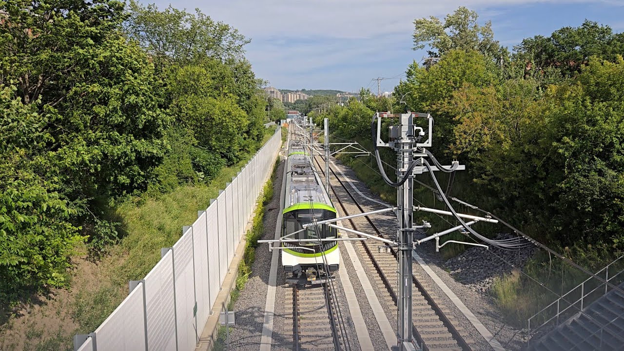 MONTREAL REM Pt 1 Views of  LRT Testing Near Mont Royal Station in TMR