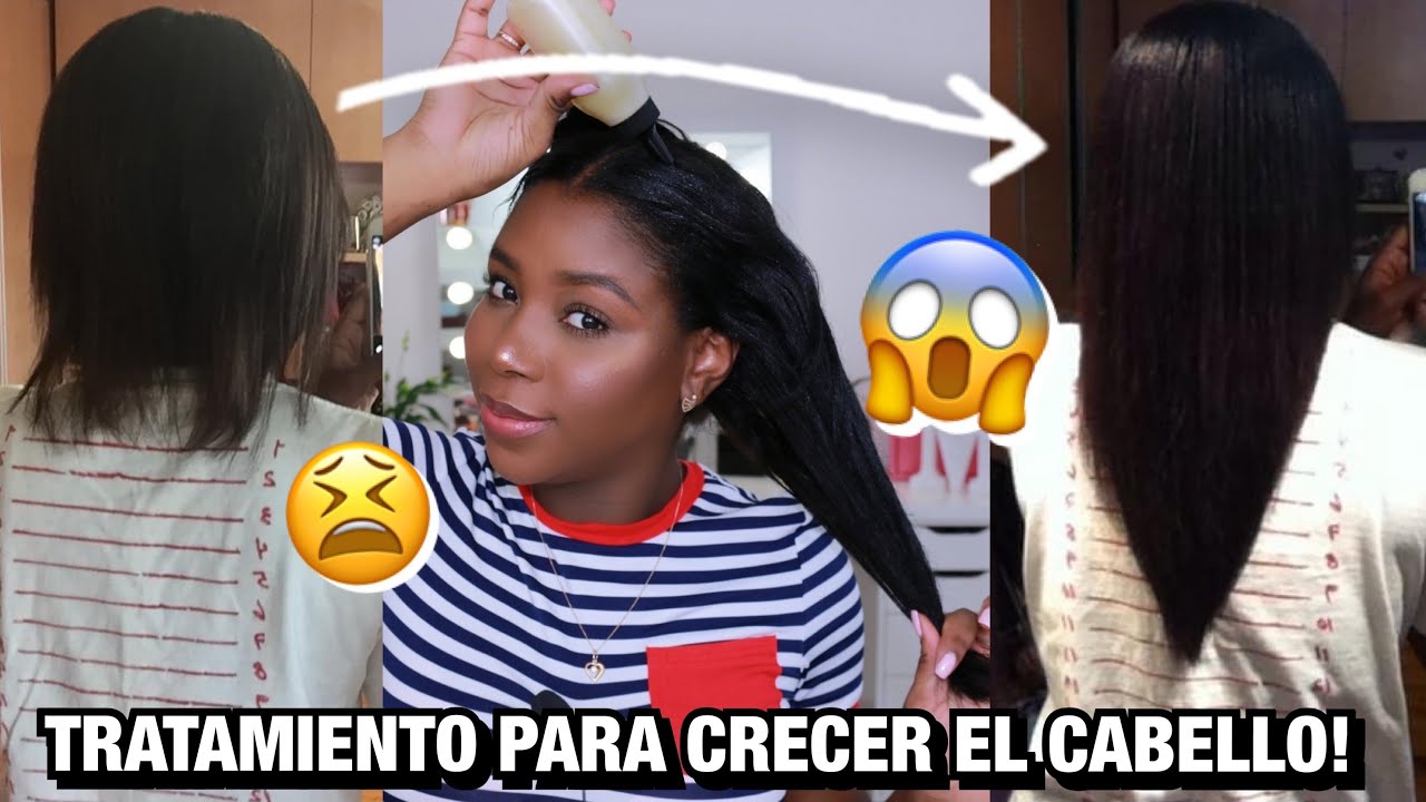 CÓMO CRECER EL CABELLO AFRO ALISADO! TRATAMIENTO DE ACEITE CALIENTE DE RICINO NEGRO | Mary Pulido