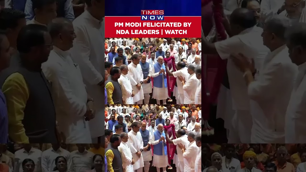 Delhi: PM Modi Felicitated By NDA Leaders | NDA Parliamentary Meeting Underway | Watch #shorts
