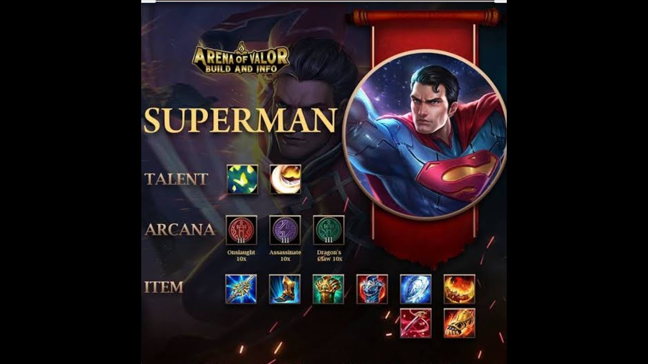 TOP SUPERMAN AOV || Arena Of Valor || The Best SUPERMAN || Garena AOV.