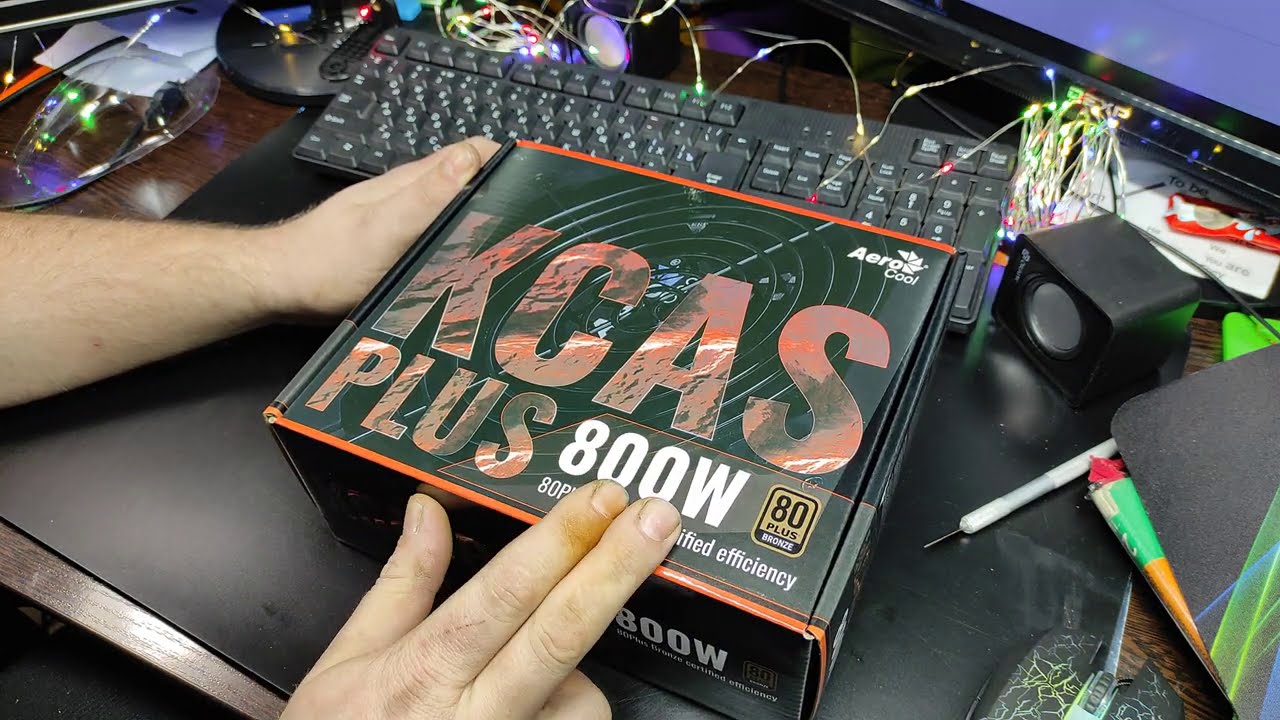 Купил, показываю блок питания для нового компа AEROCOOL KCAS PLUS 800