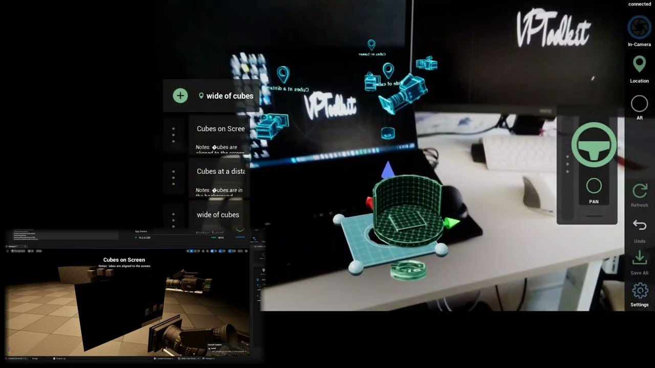 04 - Desktop AR -  CTRL App Joystick and Location Markers - Virtual Production AR Made Easy