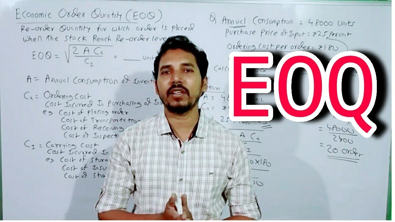 Economic Order Quantity(EOQ) Material Costing - Concept, Formula & Examples | CA-Inter/Bcom/M.com
