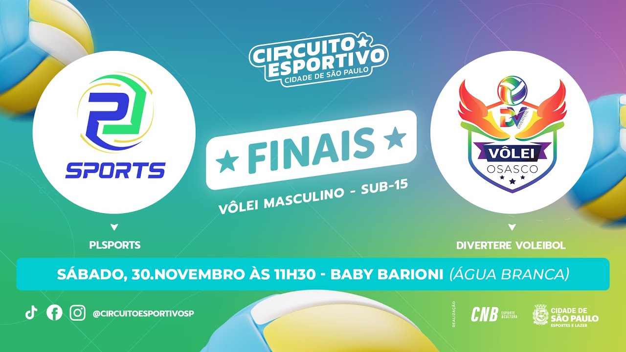 PLSPORTS X DIVERTERE VOLEIBOL - SUB - 15 - MASCULINO - FINAL - VOLEIBOL  - CIRCUITO ESPORTIVO
