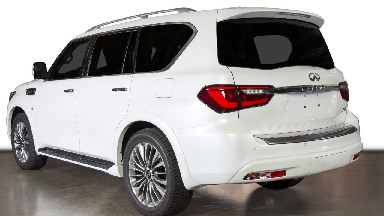 INFINITI QX80 2019 года &mdash; система предотвращения столкновений при движении задним ходом (BCI) (пр...