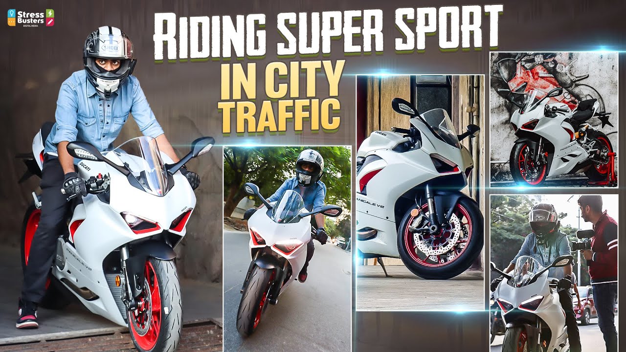 Езда на Super Sport в городском потоке | Ducati Panigale | Хайдарабад | Видеоблоги двух братьев