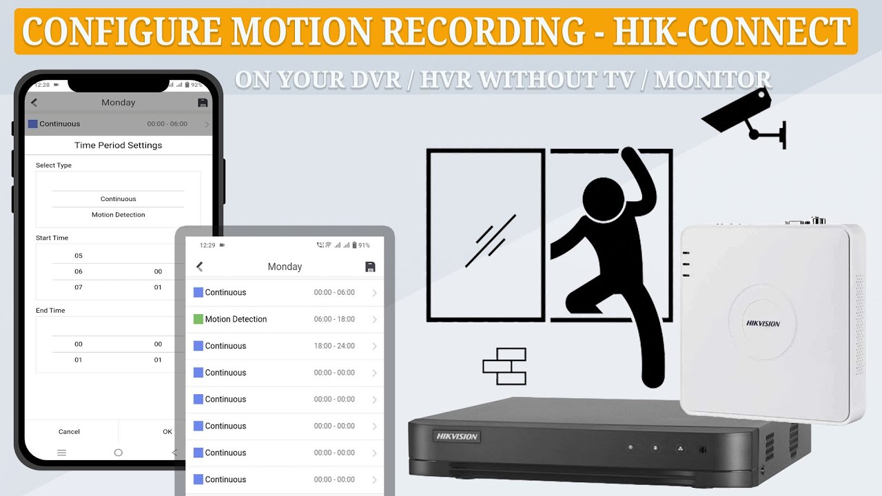 Configure Motion Detection or Continuous Recording on Your Hikvision DVR/HVR Using Hik-Connect App