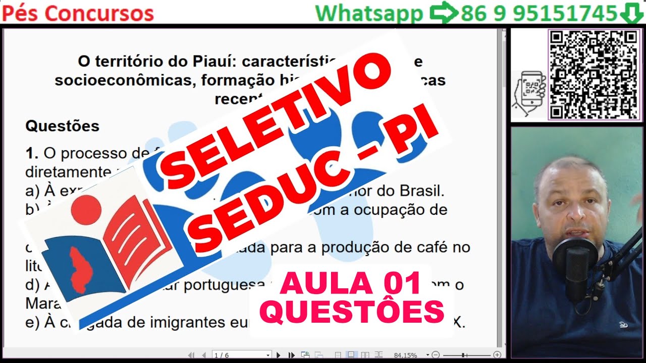 SELETIVO SEDUC – PI - AULA 01 - CONHECIMENTOS REGIONAIS