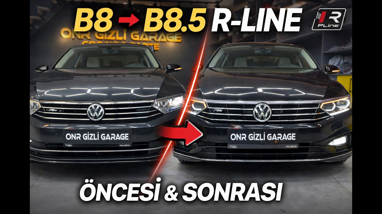 Passat B8’i B8.5 R-Line’a Çevirdik! 😍 LED Far, Hayalet Gösterge, Kayar Stop (Öncesi & Sonrası)