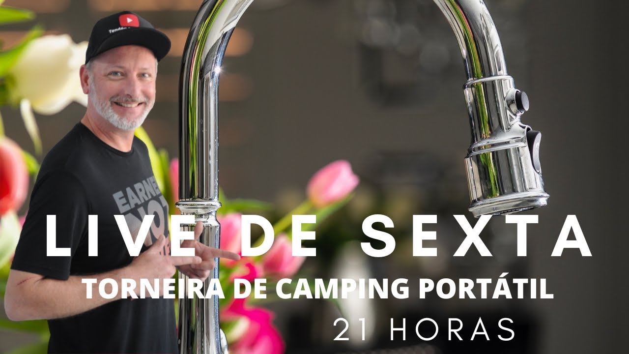 LIVE DE SEXTA AS 21H - EQUIPAMENTOS PARA CAMPING: TORNEIRA PORT&Aacute;TIL RECARREGAVEL #tendeuecoisarada