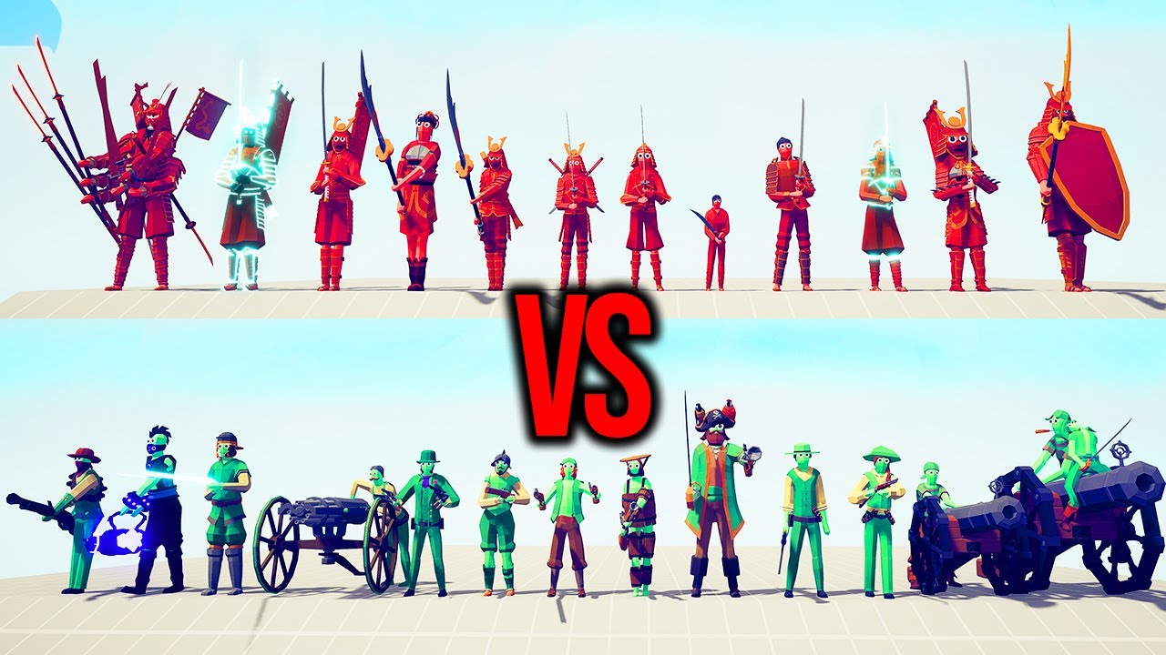 SAMURAI TEAM vs GUNPOWDER TEAM #27 | TABS - Totally Accurate Battle Simulator