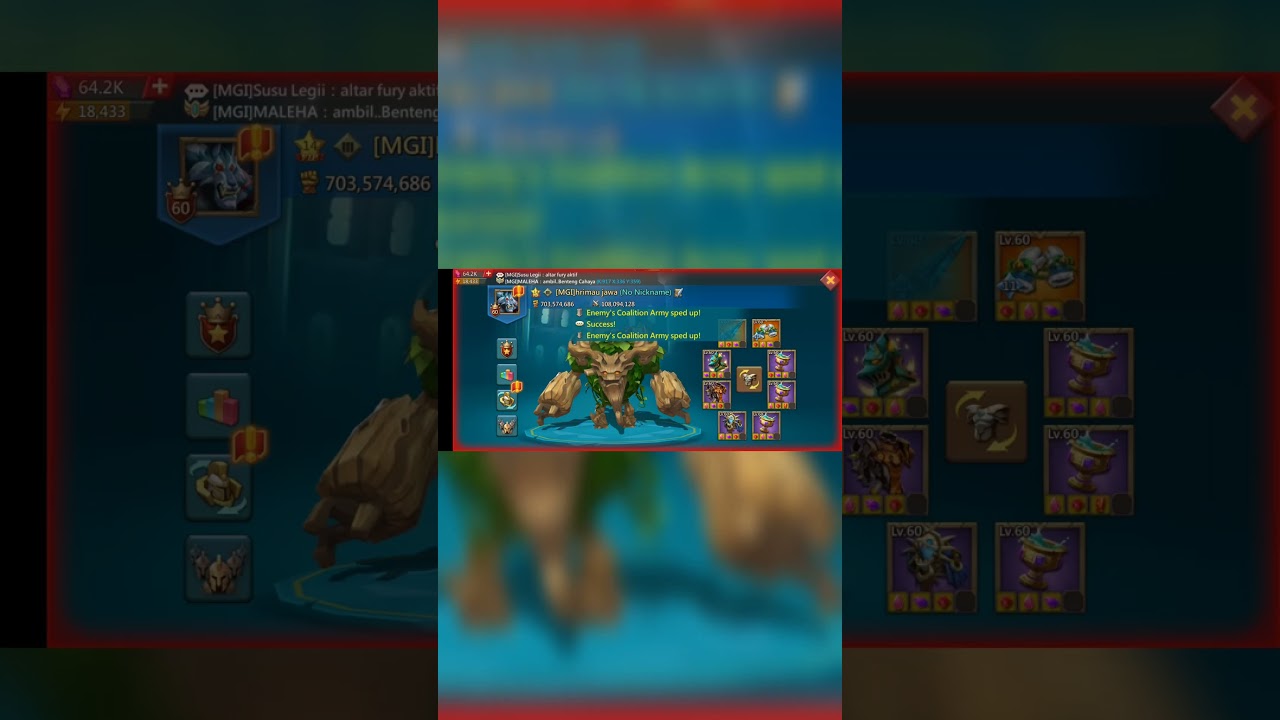703 m Rally Trap vs Titan..Lords Mobile