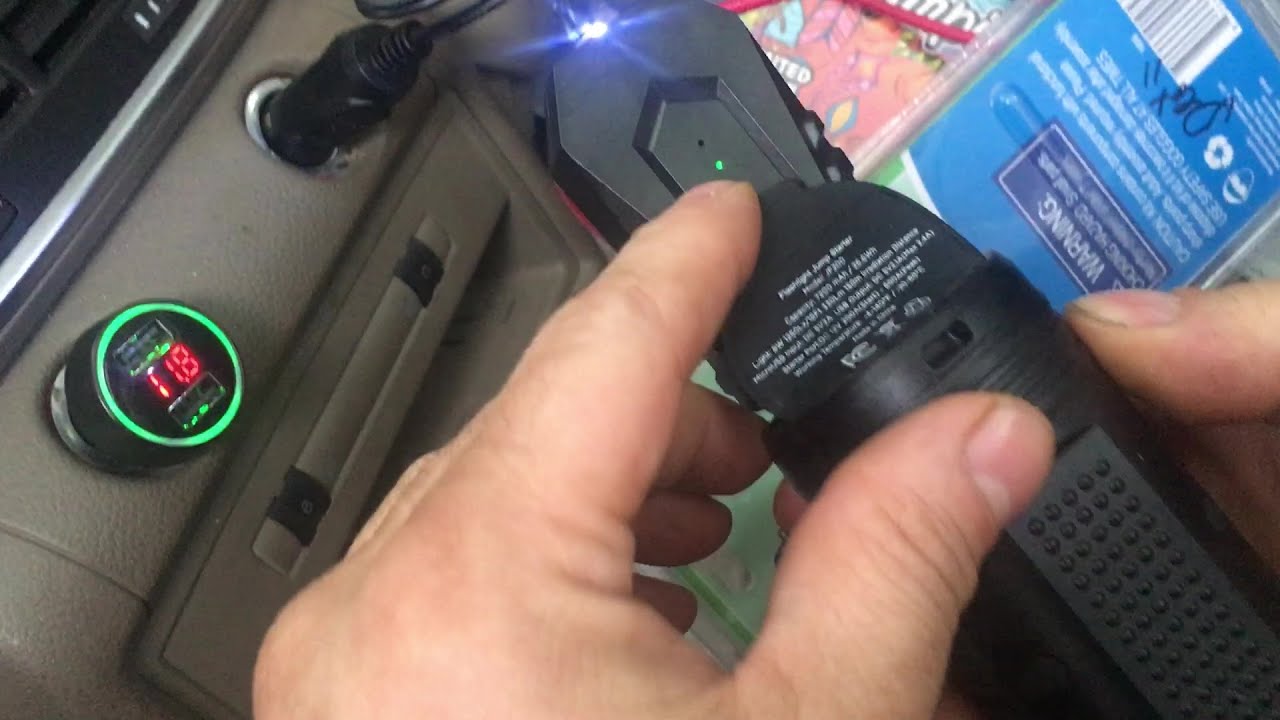 GoPower Ideation Emergency Car Jumpstarter Flashlight test Start Audi Q7 3.6l through lighter plug