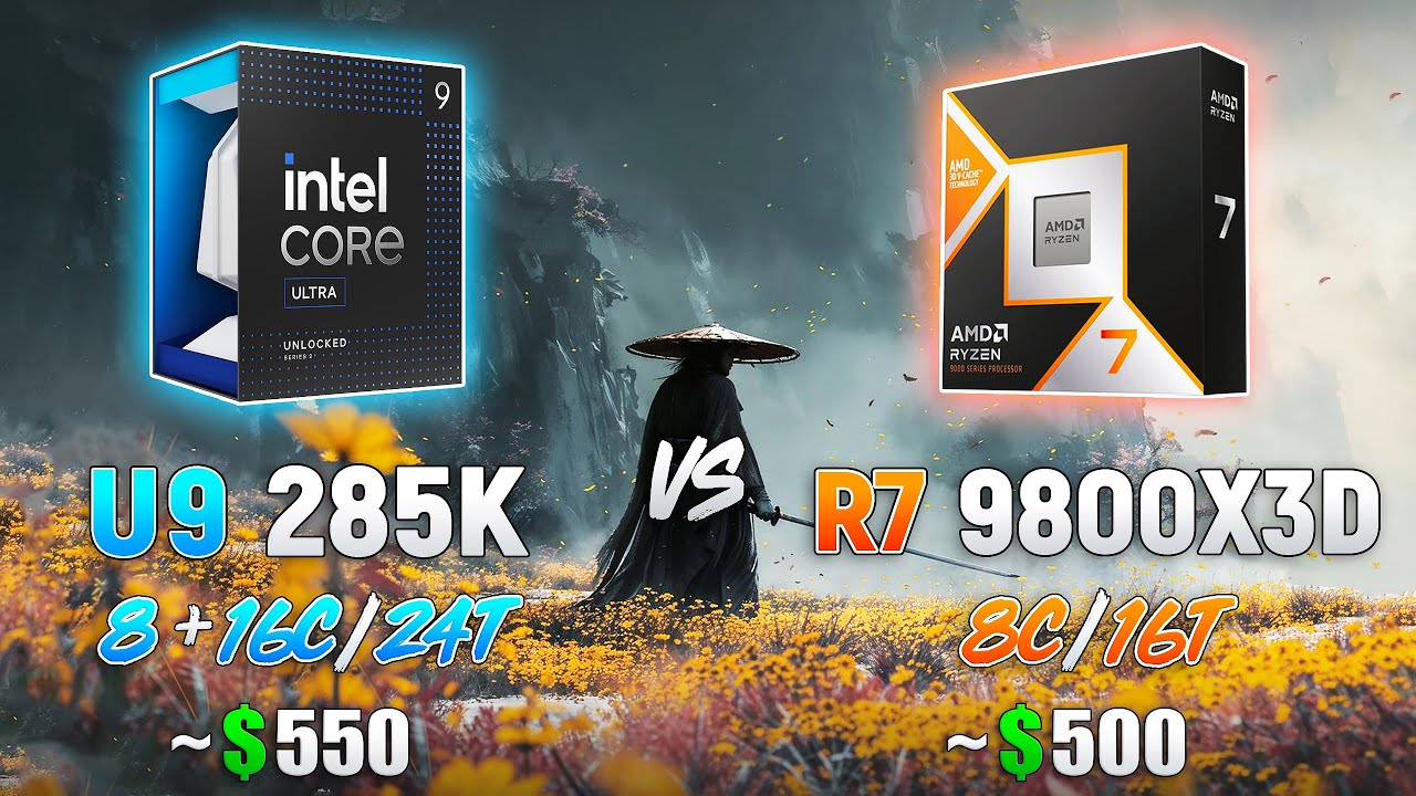 Ultra 9 285K vs Ryzen 7 9800X3D - New Comparison in 11 Games | RTX 5090