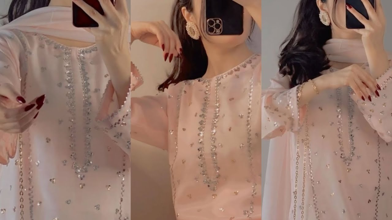 New Hand Embroidery Neckline Design 2025 ✨ |Latest Trending Neckline Tutorial |Designer Dress Making