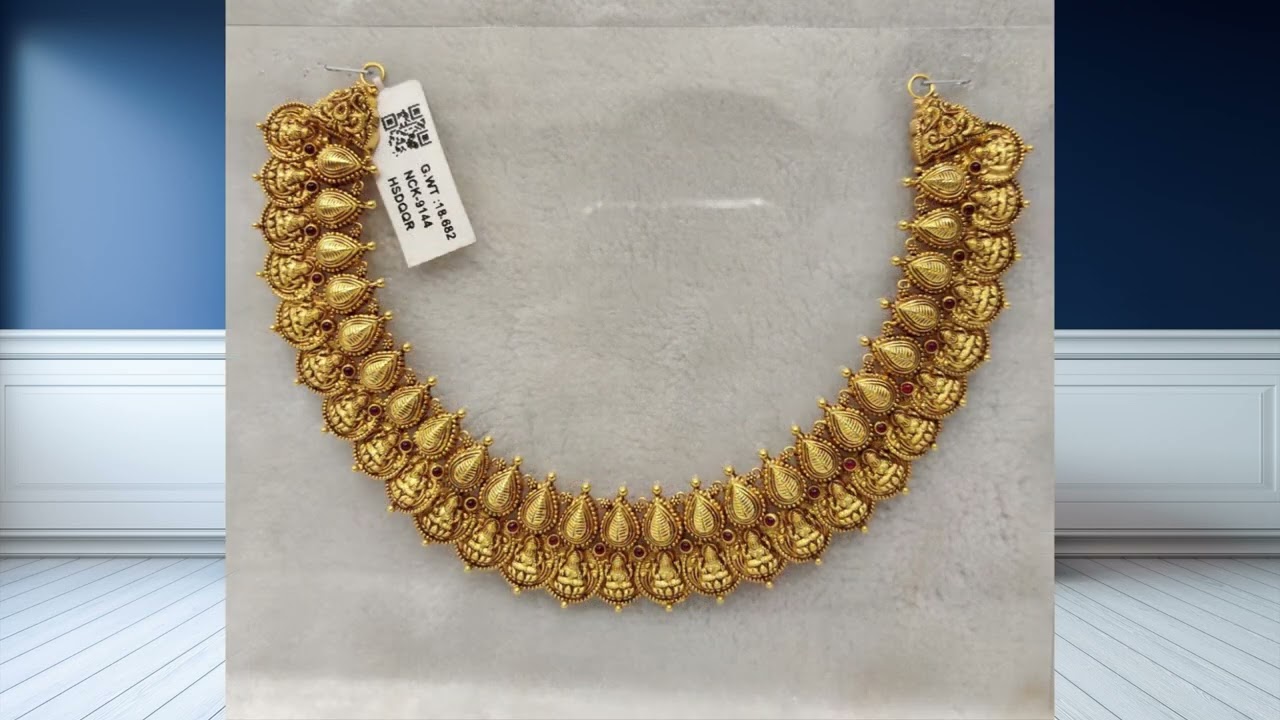 GOLD TEMPLE NECKLACE DESIGNS 