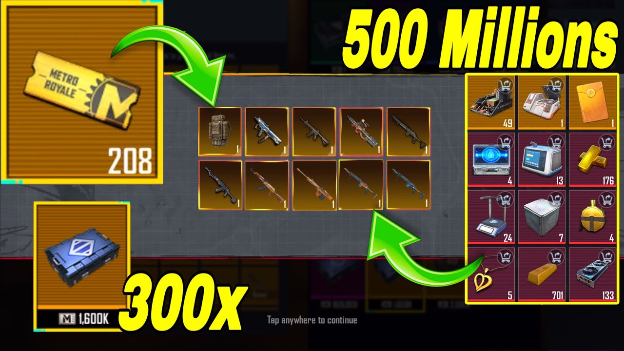 Opening 208 Gold Tickets 🎫 😱🤯🤑 | PUBG MOBILE METRO ROYALE 