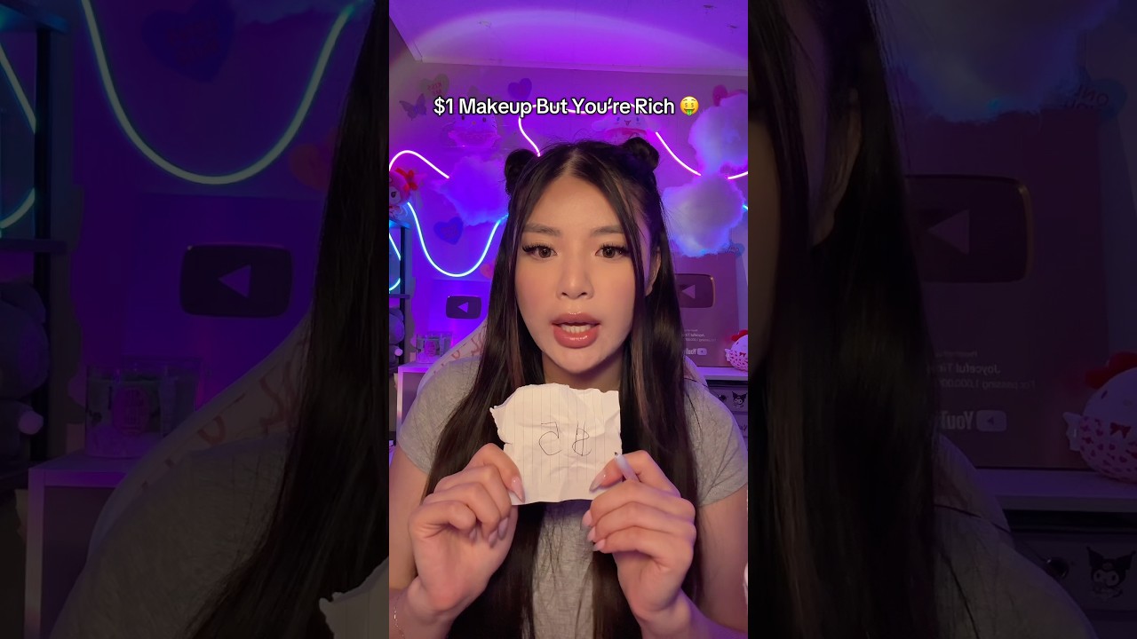 $1 Makeup But You&rsquo;re Rich 🤑 #asmr