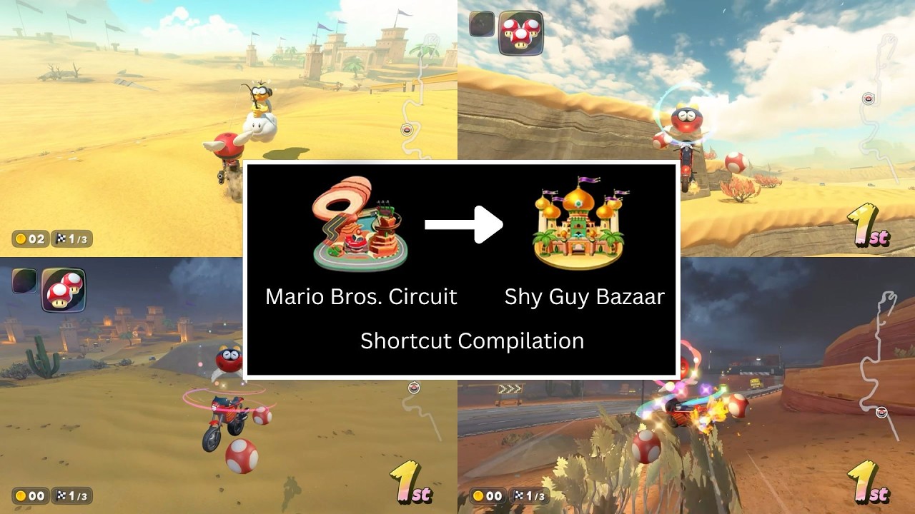 Mario Bros. Circuit to Shy Guy Bazaar Shortcut Compilation