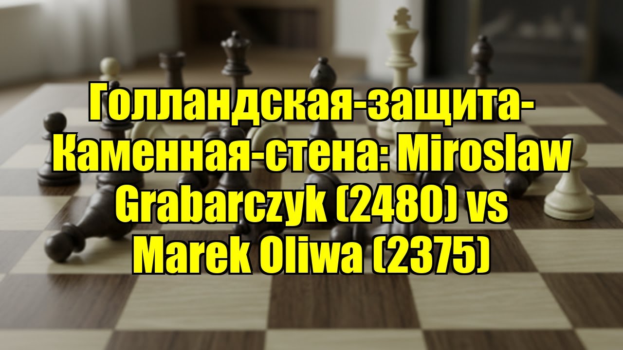 Голландская-защита-Каменная-стена: Miroslaw Grabarczyk (2480) vs Marek Oliwa (2375)