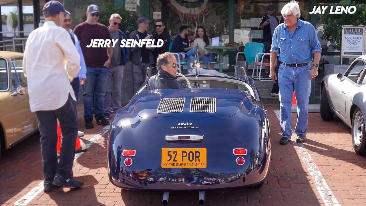 Jerry Seinfeld & Jay Leno Bring Their Stunning Classic Porsches to Malibu Country Mart