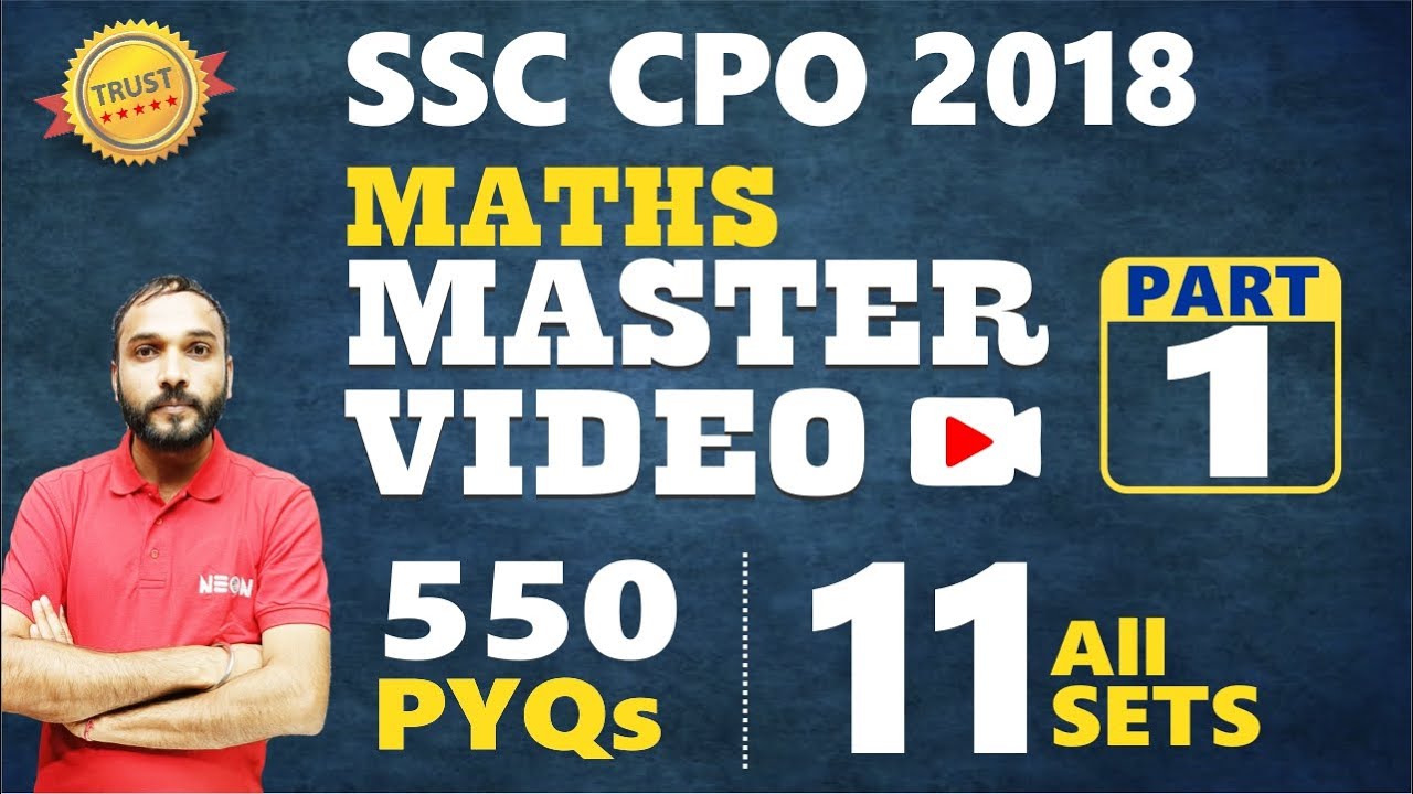 SSC CPO 2023 || SSC CPO 2018 Maths All 11 Sets 550 Previous Year Papers Best Solutions #ssccpo2023