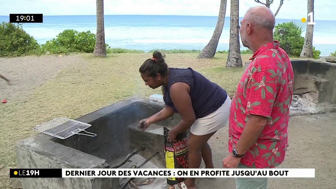 Détente et pique-nique pour ce dernier jour de vacances à Grande-Anse. Reportage