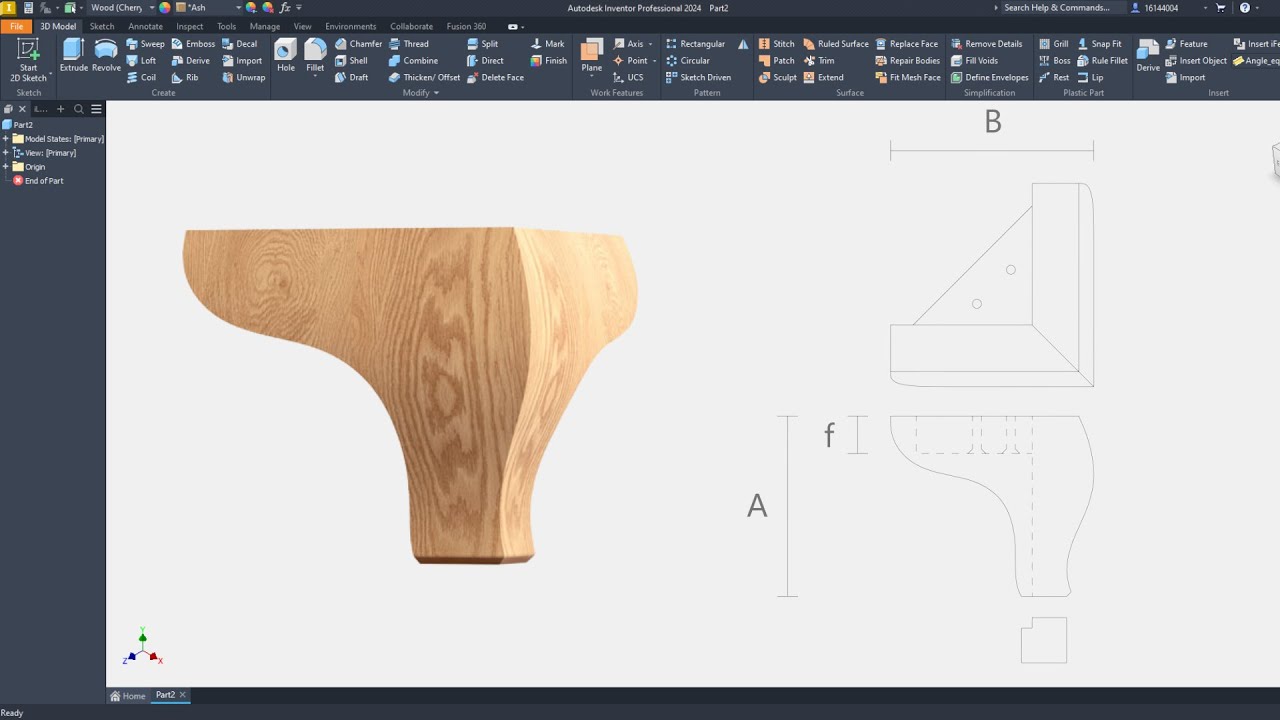 Inventor Woodworking | Furniture Leg #3