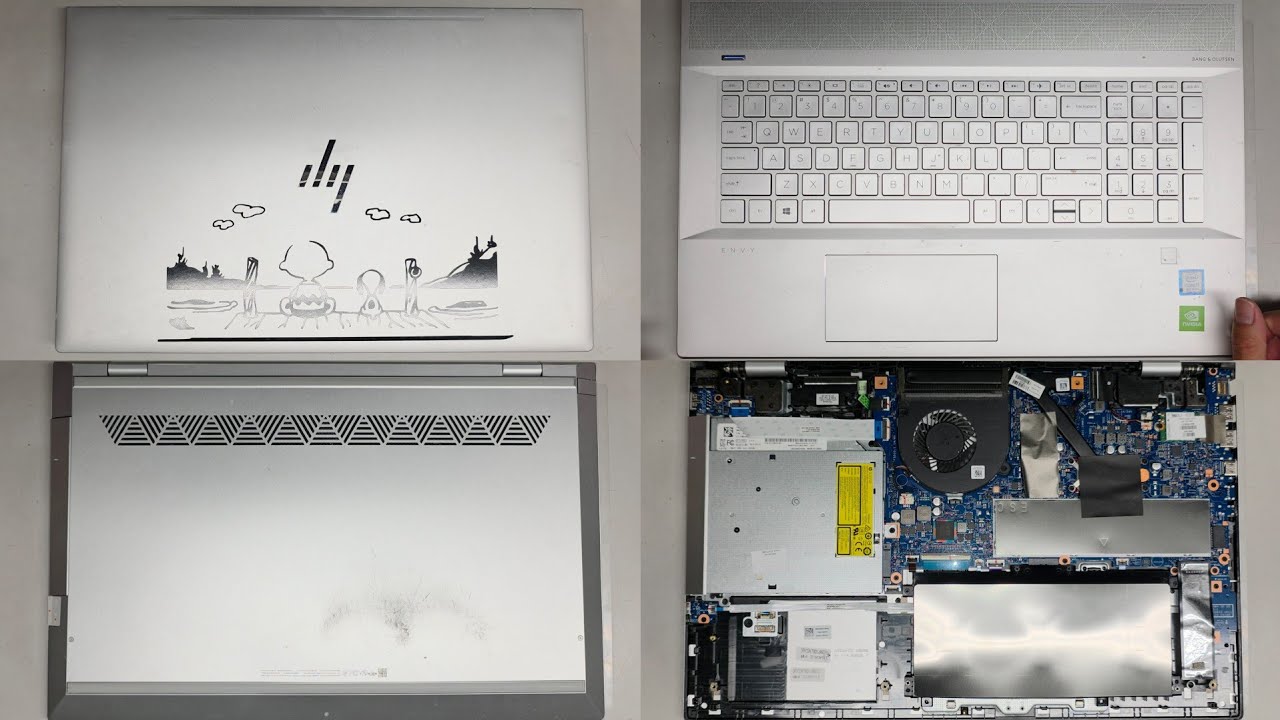 HP ENVY m Laptop 17m-ce0013dx Disassembly RAM SSD Hard Drive Upgrade Battery Replacement Repair