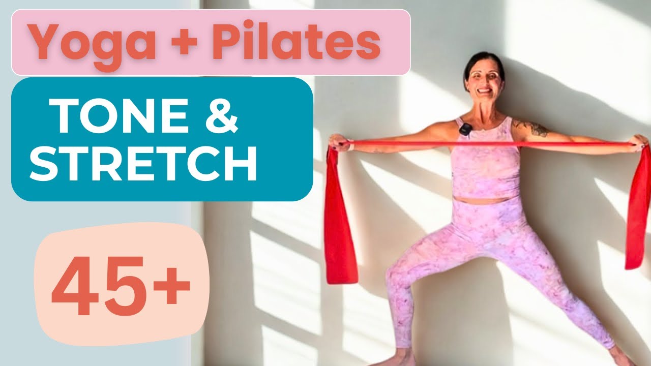 Pilates Yoga Fusion Workout | Full Body Strength & Stretch for Women 45+/ Resistance Band 