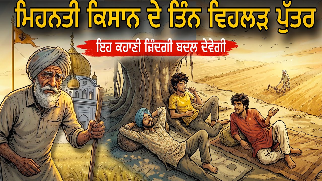 ਮਿਹਨਤੀ ਕਿਸਾਨ ਦੇ ਤਿੰਨ ਨਿਕੰਮੇ ਪੁੱਤਰ || ਮਿਹਨਤ ਹੀ ਅਸਲੀ ਖਜ਼ਾਨਾ ਹੁੰਦਾ || Punjabi Moral Story 