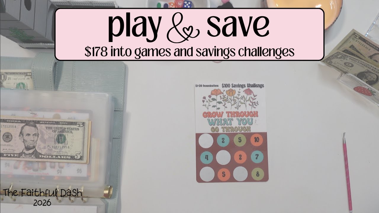 Play & Save #78 | Stuffing $178 into Games and Savings Challenges