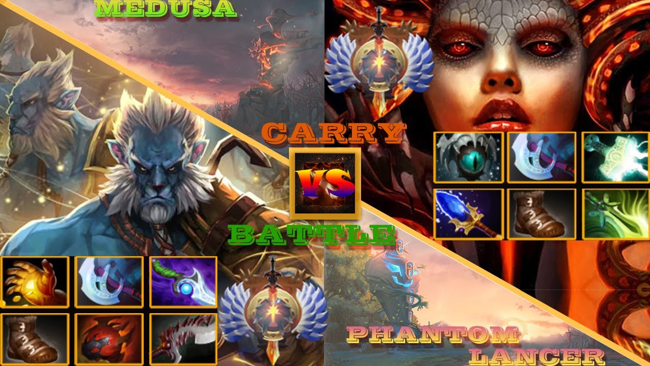 Epic Dota2 Battle With Insane Battle I MEDUSA VS PHANTOM LANCER
