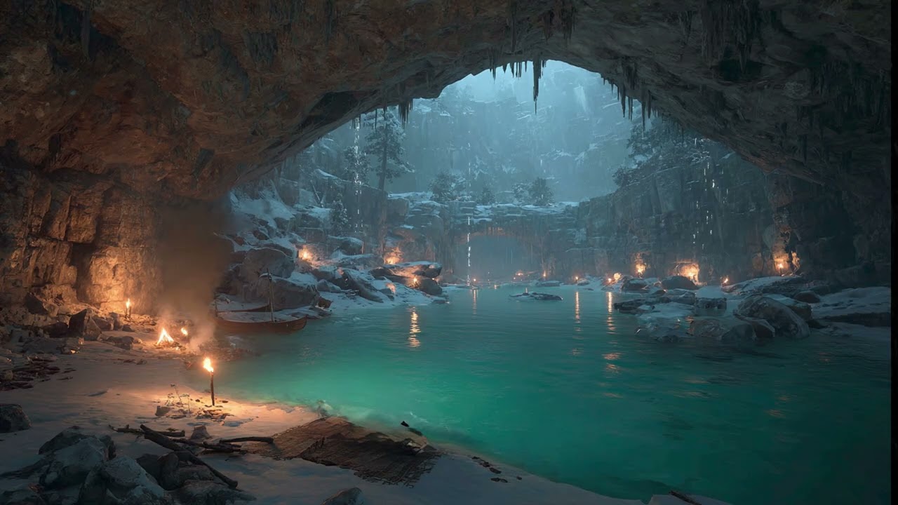 Dark Forest Cave During an Endless Storm | Relentless Rain and Rolling Thunder Sounds