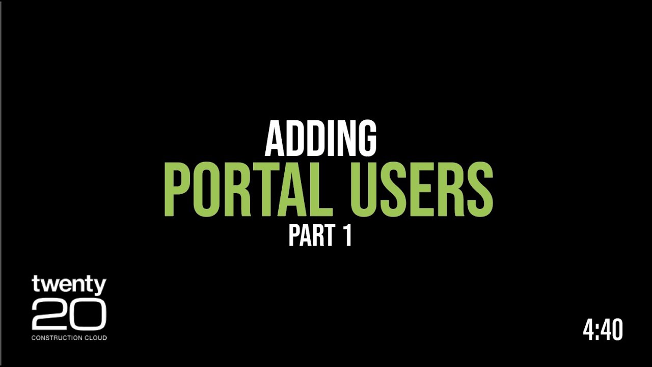 Adding Portal Users